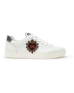 Dolce & Gabbana White Leather Trainer