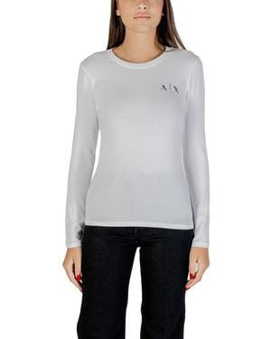 ARMANI EXCHANGE White Cotton Long Sleeve T - Grey