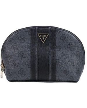 Guess Gray Polyethylene Clutch Bag - Blue