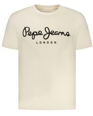 Pepe Jeans Beige Cotton Men's T - Natural
