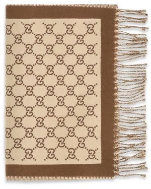 Gucci Beige Wool Oves Aries Scarf - Natural