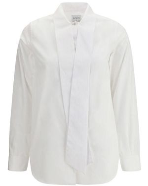 Sara Roka White Cotton Dress Shirt