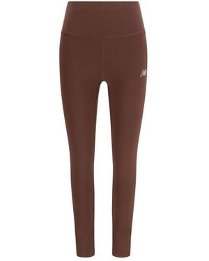 New Balance Bordeaux Recycled Polyester Leggings - Brown