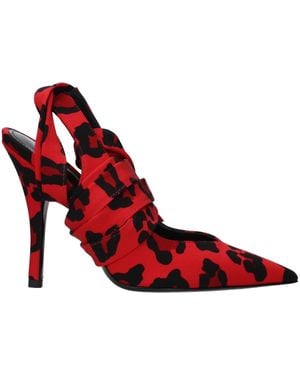 The Attico Red Fabric Sandal