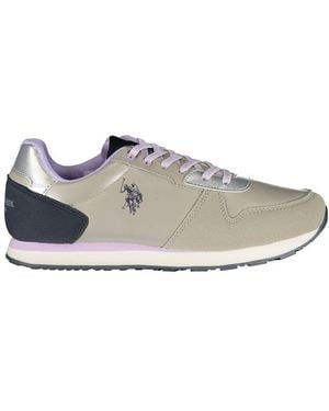 U.S. POLO ASSN. Silver Polyester Trainer - Multicolour