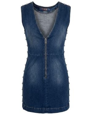 Trussardi Blue Cotton Dress