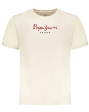 Pepe Jeans Beige Cotton Men's T - Natural