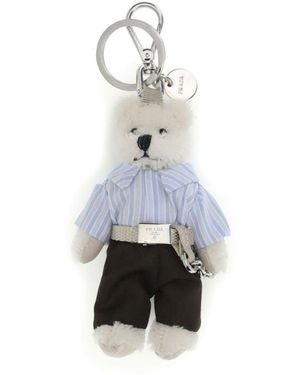 Prada Teddy Keychain - White