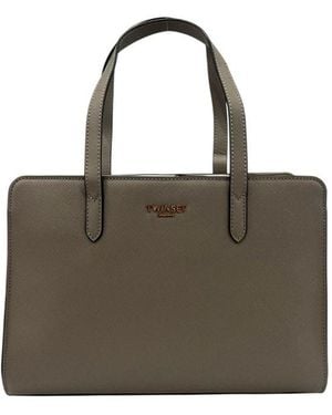 Twinset Grey Pu Shoulder Bag