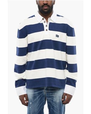 DSquared² ² Striped Long Sleeved Polo - Blue