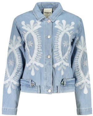 Desigual Cotton Jacket - Blue