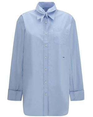Prada Blue Cotton Shirt