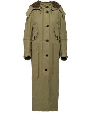 Prada Long Parka Coat - Green