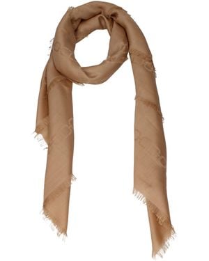 Tom Ford Brown Cashmere Foulard - Natural