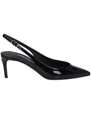 Dolce & Gabbana Black Leather Sandal