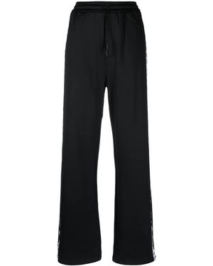 DSquared² Logo-Tape Wide-Leg Track Trousers - Black