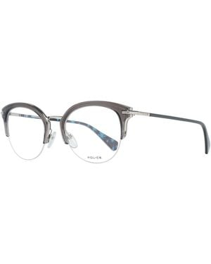 Police Gray Metal & Plastic Glasses (frames) - Metallic