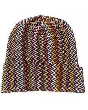 Missoni Geometric Fantasy Multicolour Hat - Brown