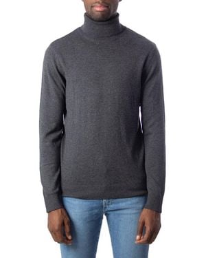 Jack & Jones Grey Cotton Jumper - Blue