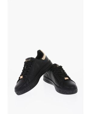 Versace Jeans Couture Textured Leather Low - Black