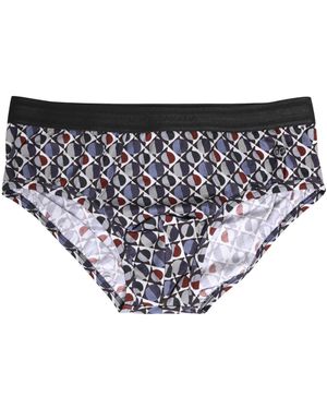 Dolce & Gabbana Patterned Brando Brief Underwear Cotton Elastane Clothing - White