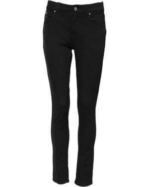 Dolce & Gabbana Black Cotton Skinny Mid Waist Denim Jeans