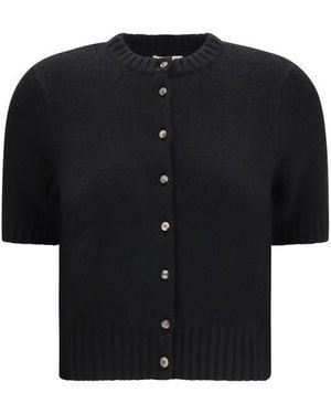 KHAITE Cropped Cardigan Nora - Black