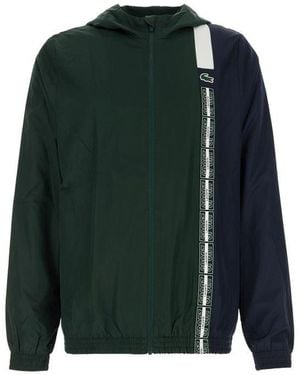 Lacoste Blue Cotton Shell Jacket - Green