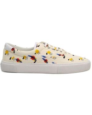 Saint Laurent Printed Canvas Trainers - Multicolour