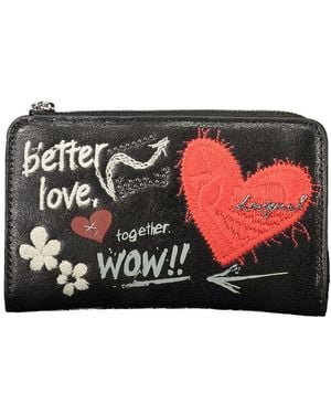 Desigual Black Polyurethane S Wallet