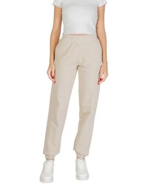 Guess Beige Cotton Joggers (workout Pants) - Natural