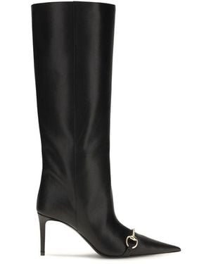 Gucci Black Calf Leather Bos Taurus Boots