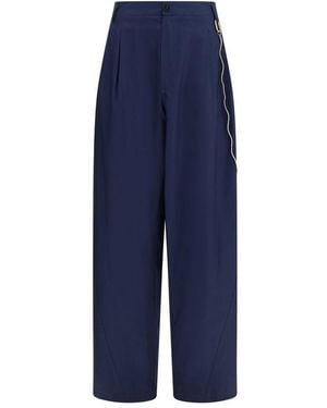 DARKPARK Blue Cotton Casual Trousers