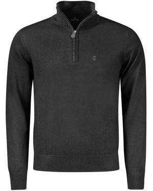COVERI MOVING Black Viscose Men Sweater