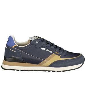 Gas Blue Polyurethane Men Trainer