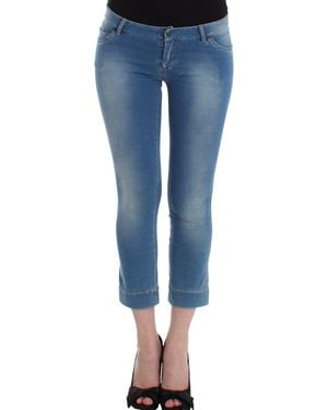Ermanno Scervino Beachwear Capri Jeans With Logo Details - Blue