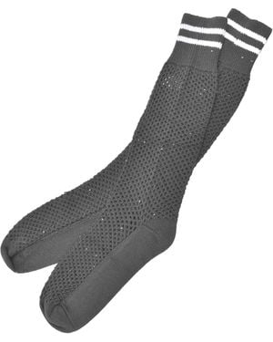 Brunello Cucinelli Bicolor Cotton Socks - Gray
