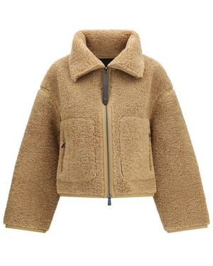 Pinko Beige Polyester Shell Jacket - Natural