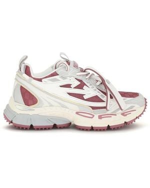 Off-White c/o Virgil Abloh White Fabric Athletic Sneakers - Eu36/us6 - Pink