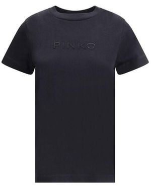 Tシャツ・カットソー PINKO 'Dylan' T-shirt Black PINKO T-SHIRT WITH LOVE BIRDS LOGO - Επώνυμο Store