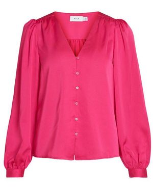VILA CLOTHES Pink Polyester Blouse