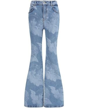 Fiorucci Blue Cotton Flared Jeans