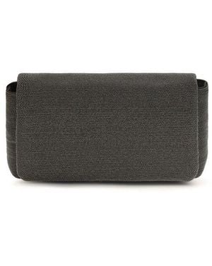 Brunello Cucinelli Black Leather Shoulder Bag