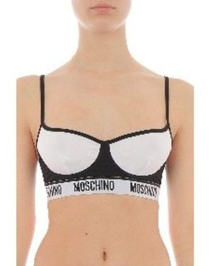 Moschino Multicolour Cotton Bra - Black