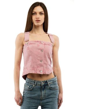 Moschino Multicolour Cotton Tank Tops - Red