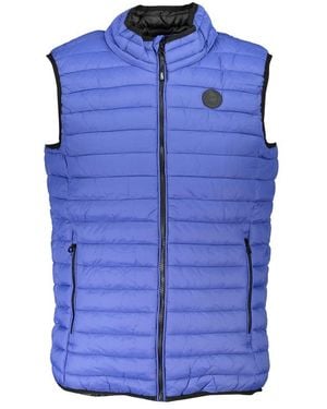 Gianmarco Venturi Blu Poliammide Men's Gilet - Blue
