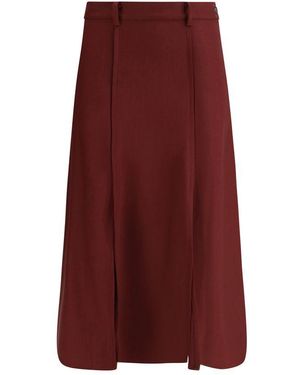 Crida Milano Seville Midi Skirt - Red