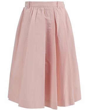 Prada Multicolor Silk Long Skirt - Pink