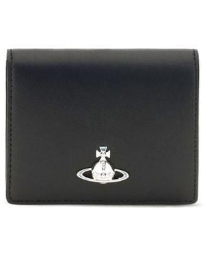 Vivienne Westwood Black Calf Leather Bos Taurus Wallet