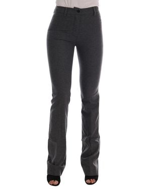 Ermanno Scervino Wool Stretch Slim Trousers - Black